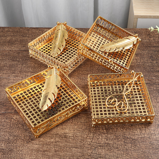 New Light Luxury Drain Fruit Plate Creative Personality Decoration