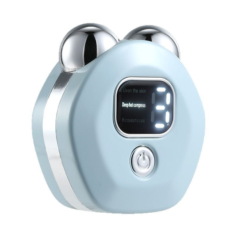 Beauty Instrument Portable Hot Compress Charging Massage Instrument Micro Current Double-roller