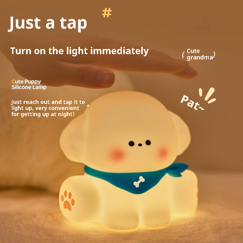 Puppy Bedroom Sleeping Children's Silicone Pat Night Light
