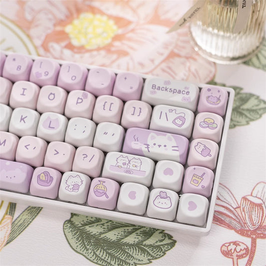 95 Keys Moa Sublimation Mechanical Keyboard Keycaps Cute
