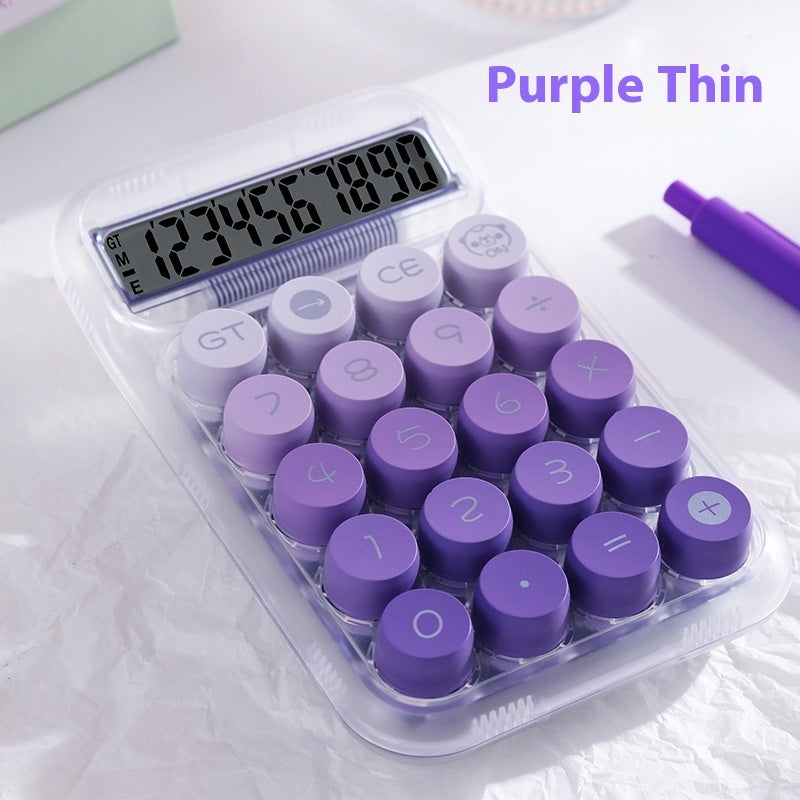 Grade Gradient Color Round Mechanical Keyboard Calculator