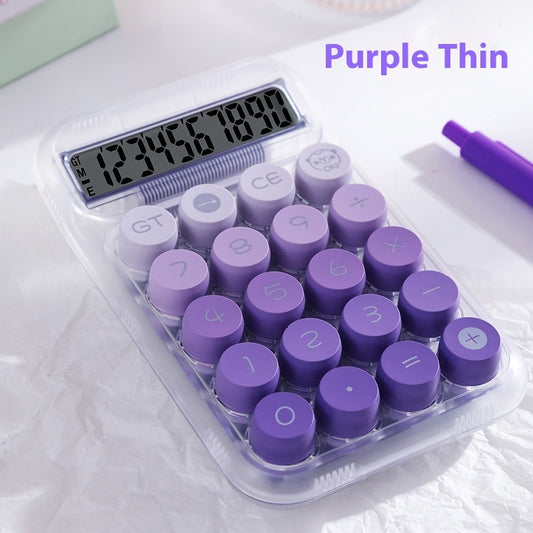 Grade Gradient Color Round Mechanical Keyboard Calculator