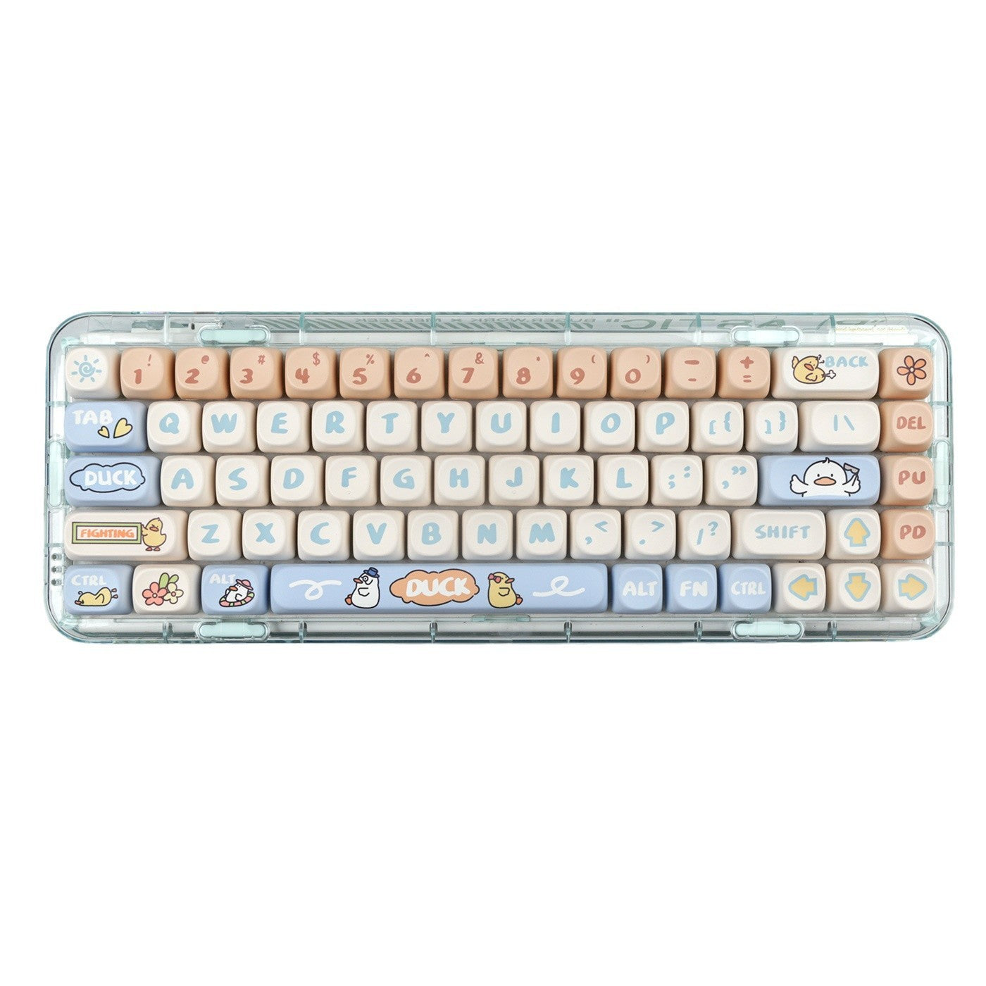 Cute Cartoon Boring Duck Mechanical Keyboard Keycaps