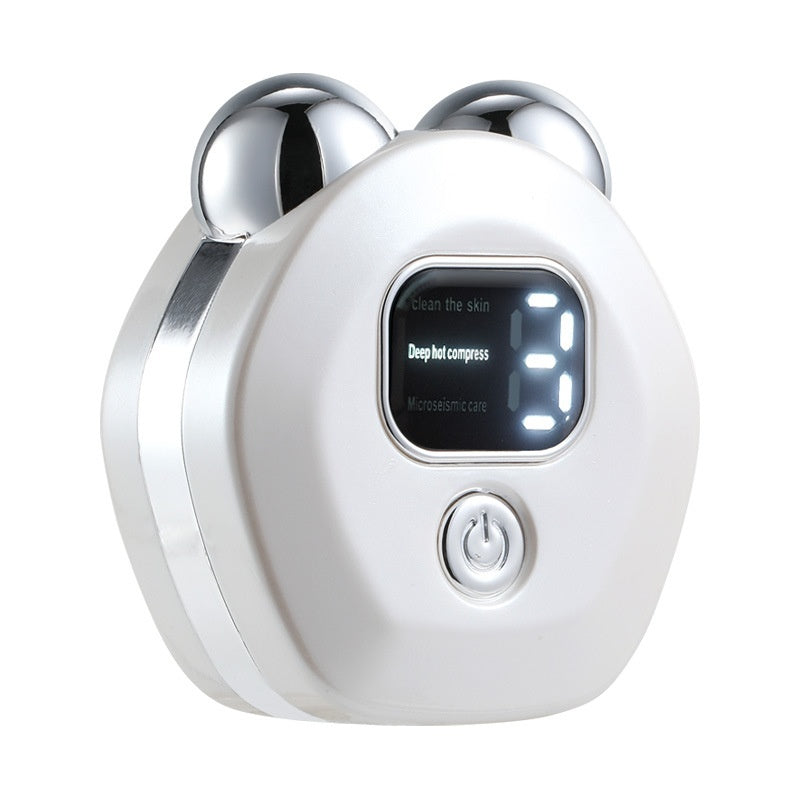 Beauty Instrument Portable Hot Compress Charging Massage Instrument Micro Current Double-roller