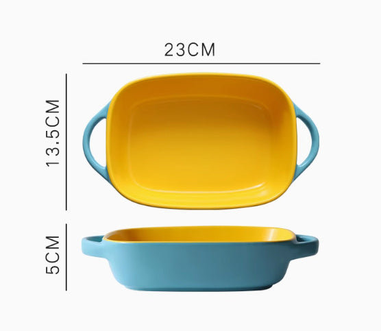 Ins Ceramic Square Baking Tray, Cheese Baking Rice Plate