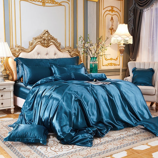 Four-piece Silky Sleep Bare Silk Quilt Cover