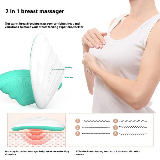 Wireless Heating Chest Massager Promote Lactation Portable