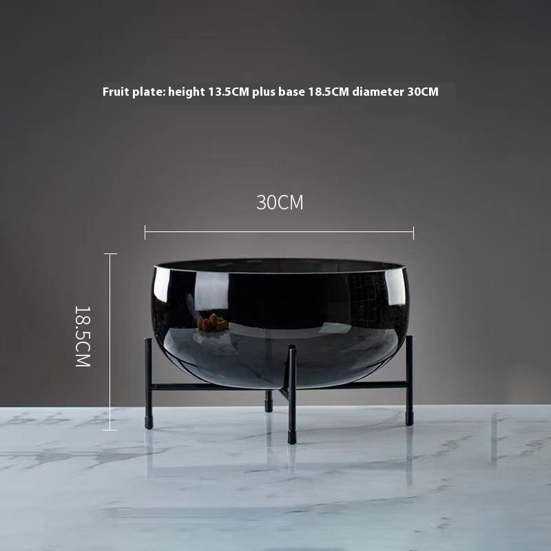Light Luxury Vase Glass Fruit Plate Ornaments
