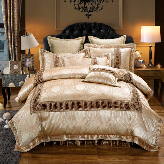 Jacquard wedding four piece cotton