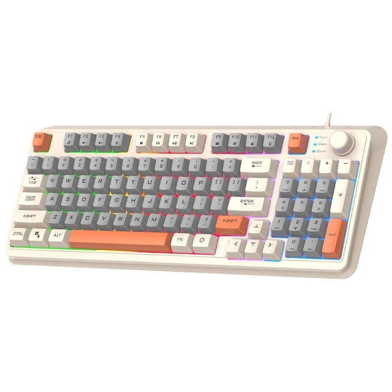 Combination Of Three Color Luminous K82 Gaming Wired Keyboard