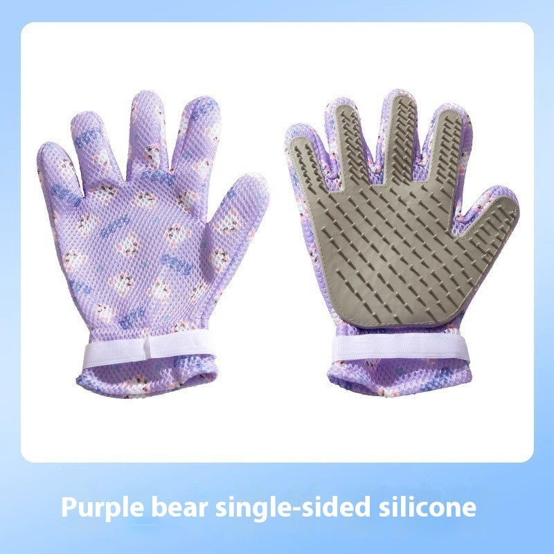 Pet Bath Cat Petting Gloves Double-sided Floating Hair Comb