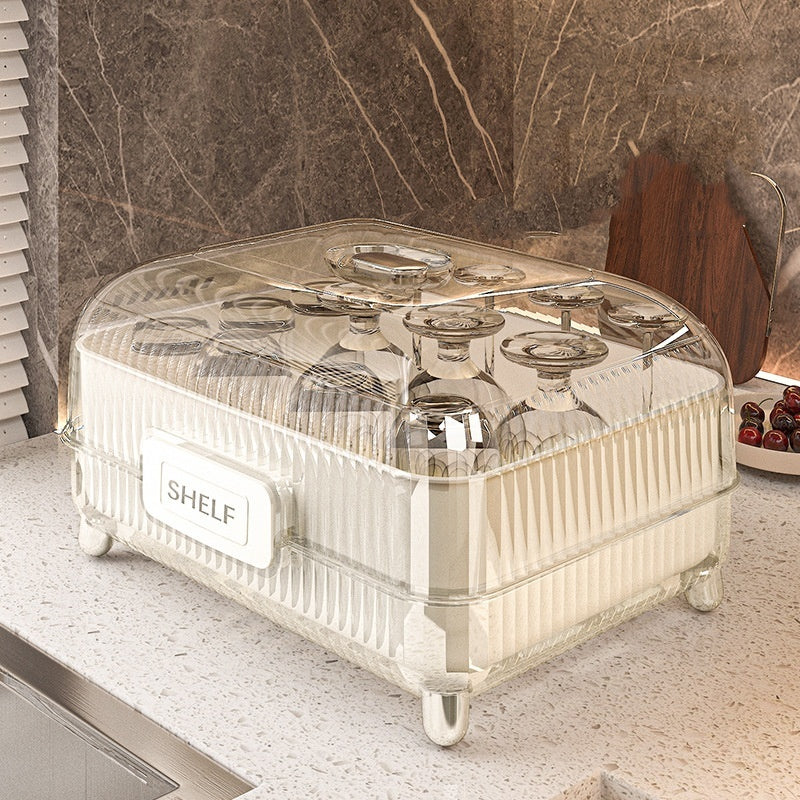 Light Luxury Drain Bowl Rack With Large Kitchen Capacity