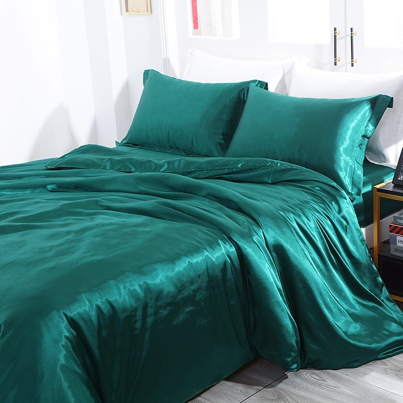 Four-piece Silky Sleep Bare Silk Quilt Cover