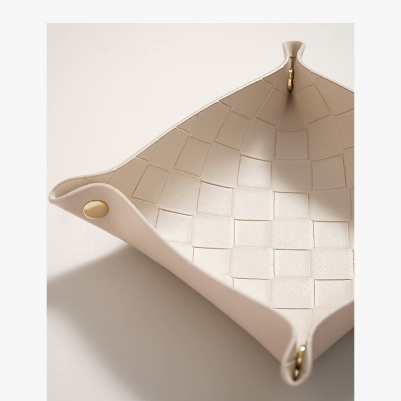 Jewelry Hallway Light Luxury Woven Dining Tray Key Cosmetic Storage Tray