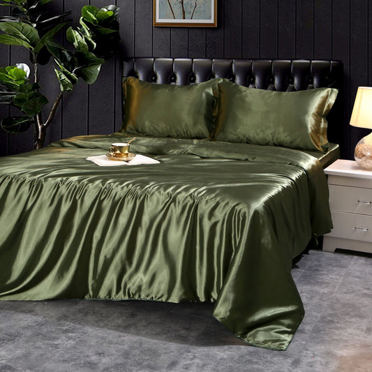 Four-piece Silky Sleep Bare Silk Quilt Cover