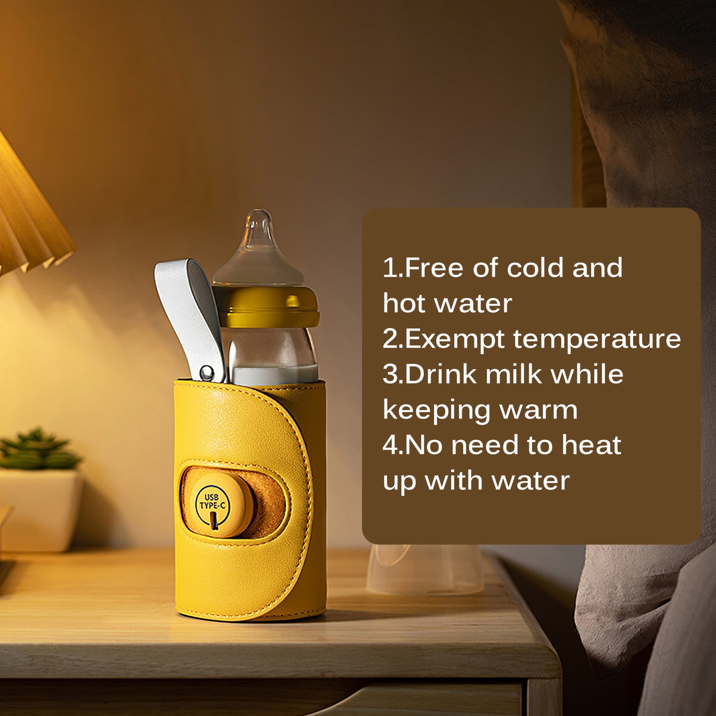 Milk Bottle Warmer Nursing Bottle Insulation Cover Universal Heating Sleeve USB Charging Constant Temperature Baby Bottle Heater
