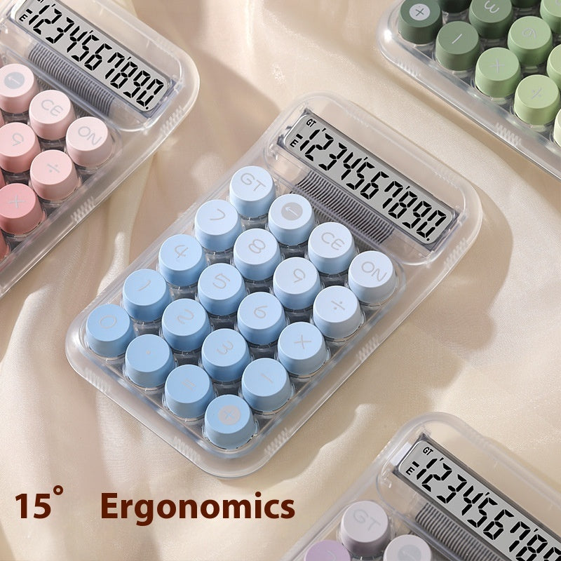 Grade Gradient Color Round Mechanical Keyboard Calculator