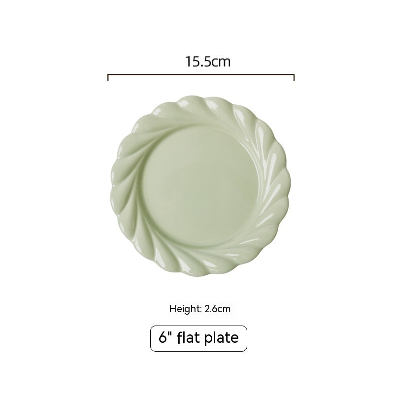 Ceramic Tableware Underglaze Rice  Light Luxury Plate Bowl