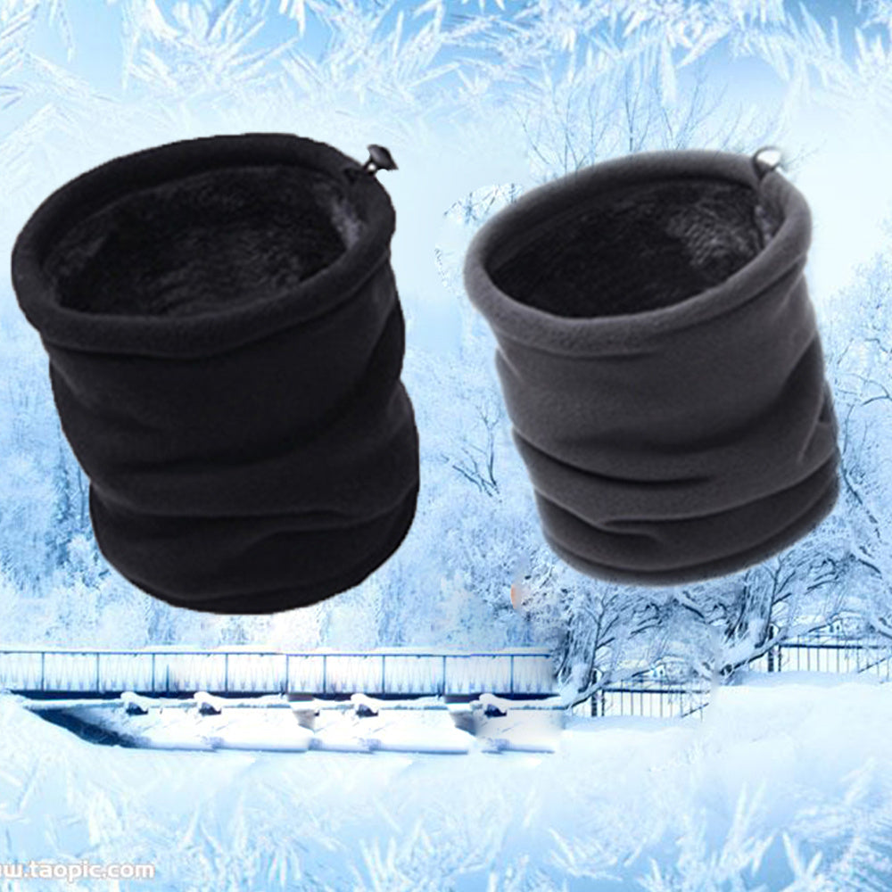 Outdoor Winter Thicken Warm Fleece Neck Warmer Snood Cycling Scarves Men Bufanda Ski Climbing Neck Scarf HatCap
