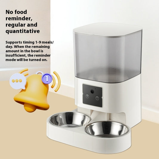 Timing Quantitative Remote Control Automatic Pet Feeder Cat Food Dog Food Intelligent Feeding Machine