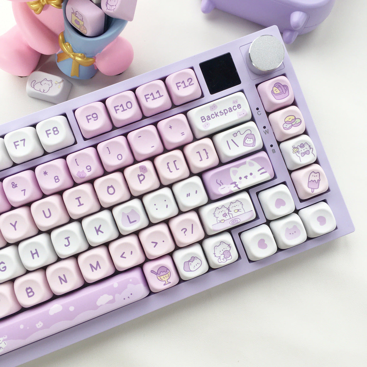 95 Keys Moa Sublimation Mechanical Keyboard Keycaps Cute