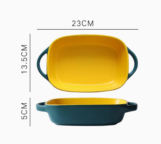 Ins Ceramic Square Baking Tray, Cheese Baking Rice Plate
