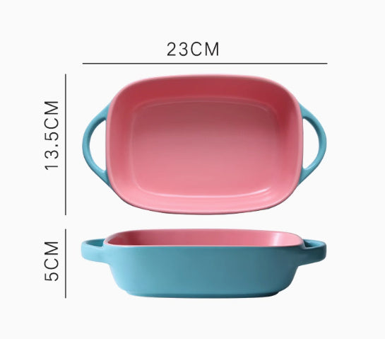 Ins Ceramic Square Baking Tray, Cheese Baking Rice Plate