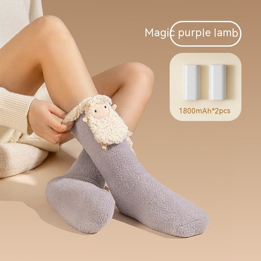 Smart Feet Warmer Electric Heating Socks Warm And Cute