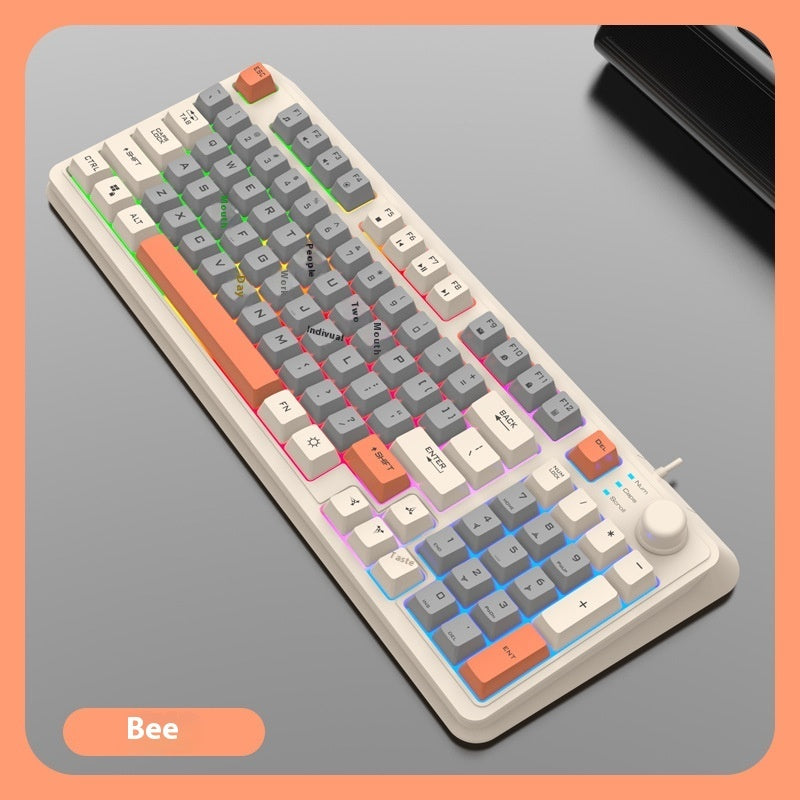 Combination Of Three Color Luminous K82 Gaming Wired Keyboard