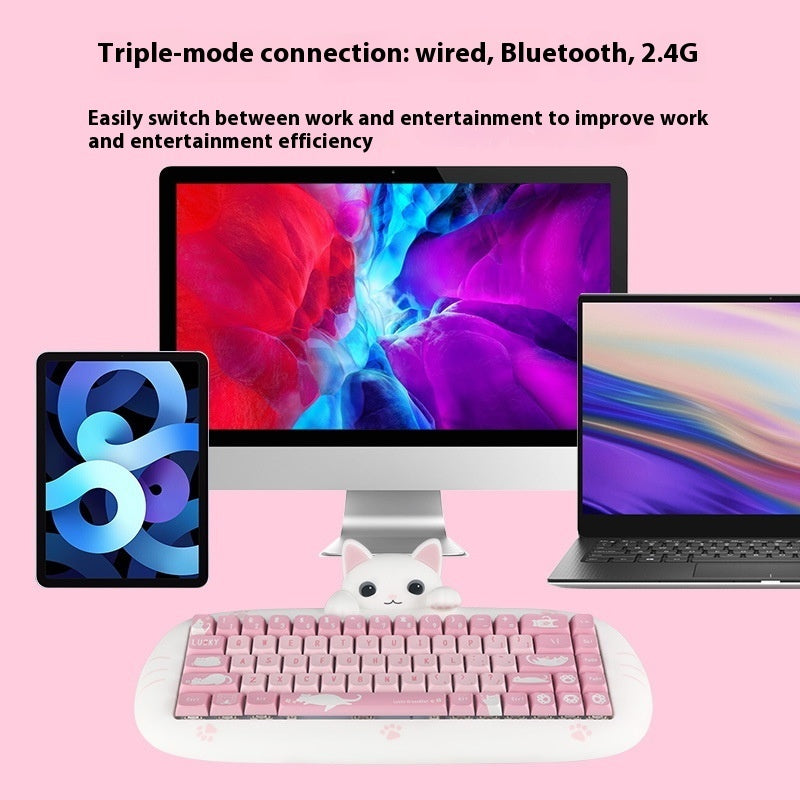 Three-mode Color Matching Luminous Machinery Keyboard