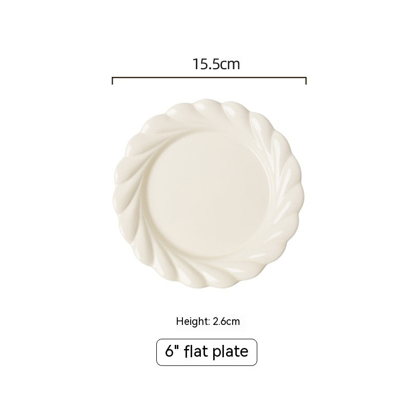 Ceramic Tableware Underglaze Rice  Light Luxury Plate Bowl