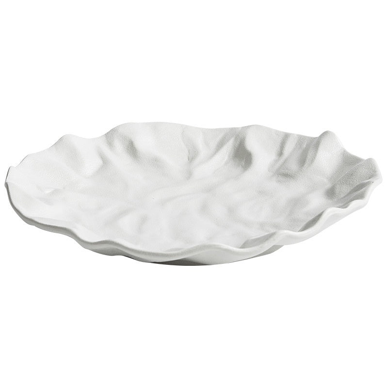 Pleated Dish Ceramic Cooking Plate Japanese Western Food