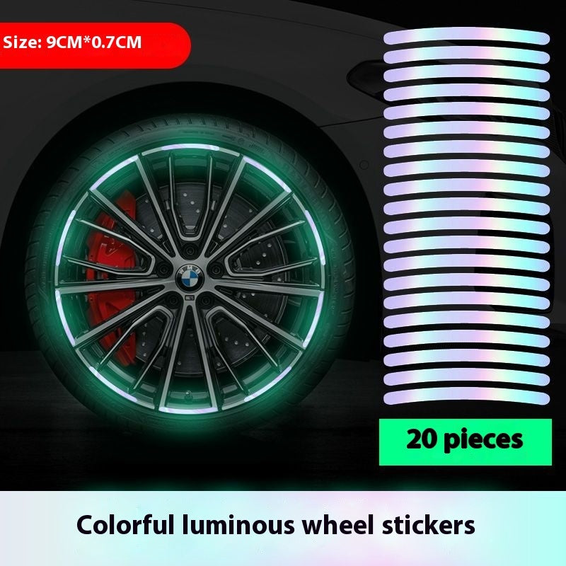 Warning Stickers Rainbow Luminous Decorative Car Sticker Supplies
