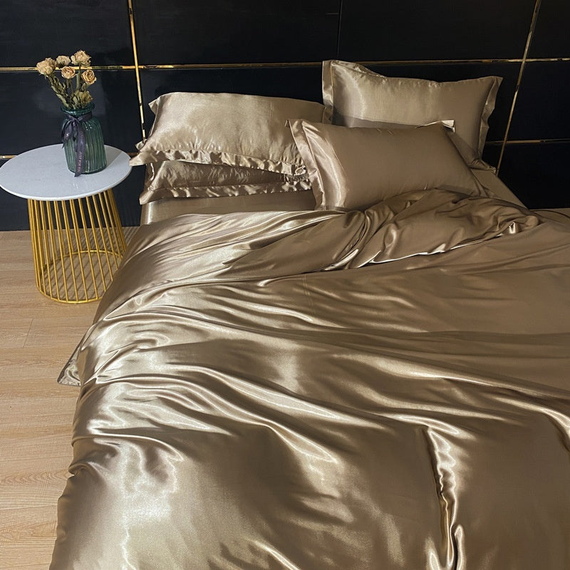 Four-piece Silky Sleep Bare Silk Quilt Cover