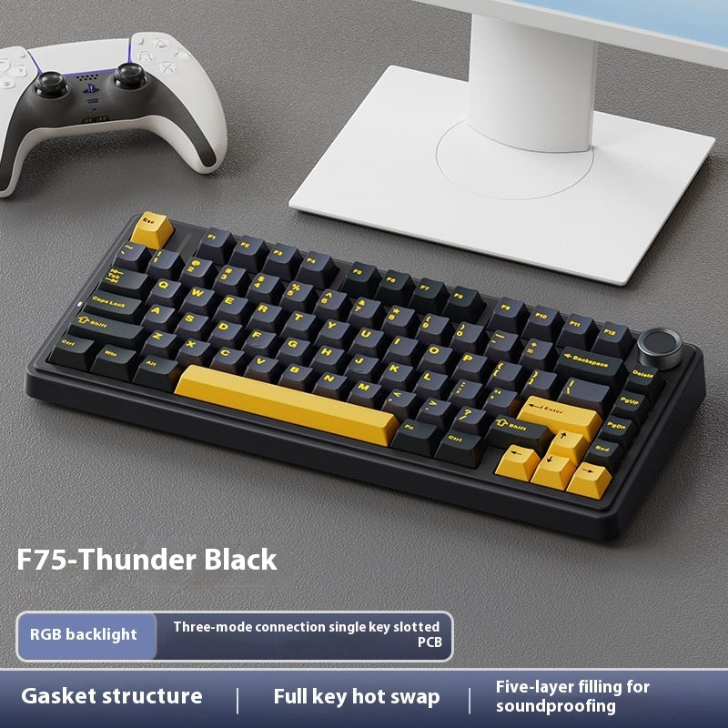 Full-key Hot Plug Wireless Three-mode Bluetooth Keyboard