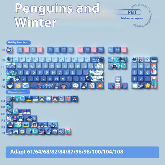 New Cartoon Creative Keyboard Cap Full Set