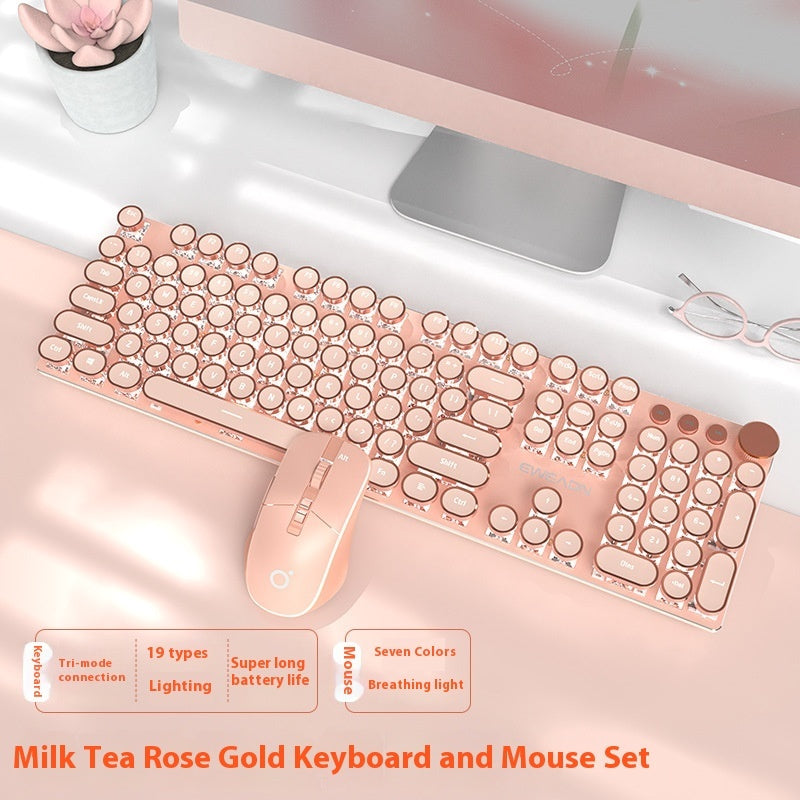 Predecessor TK950 Wireless Bluetooth Three-mode Real Mechanical Mouse Suit E-sports Games Punk Keyboard Usb
