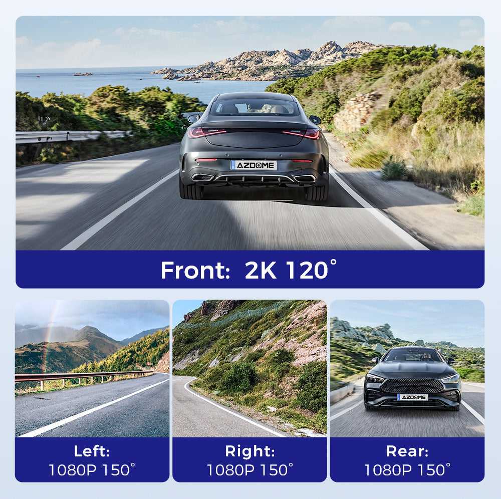 Four-lens Driving Recorder HD Wide-angle WIF Interconnected Driving Parking Surveillance