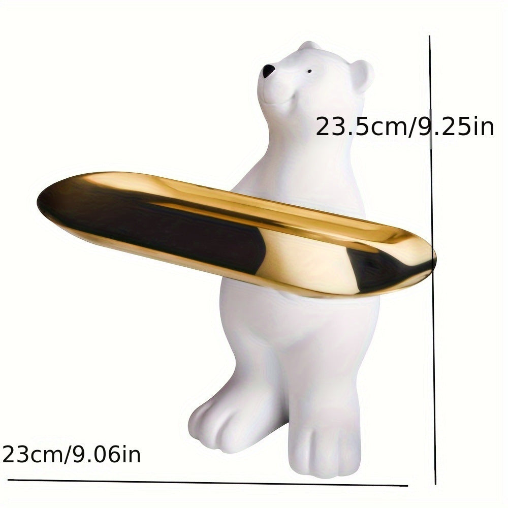 Storage Fruit Plate Resin Polar Bear Floor Ornaments
