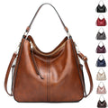 Hobos Zipper Bucket Bags With Adjustable Shoulder-strap Handbags Temperament High Capacity Messenger Shoulder Bag For Women