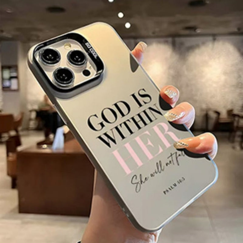 Alphabet European And American Trendy Color Silver Phone Case