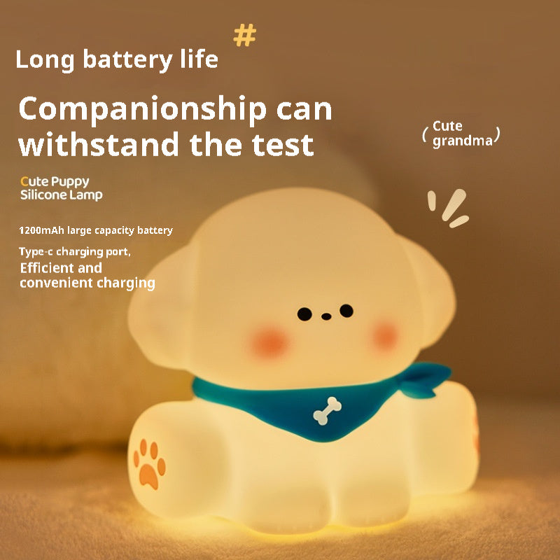 Puppy Bedroom Sleeping Children's Silicone Pat Night Light