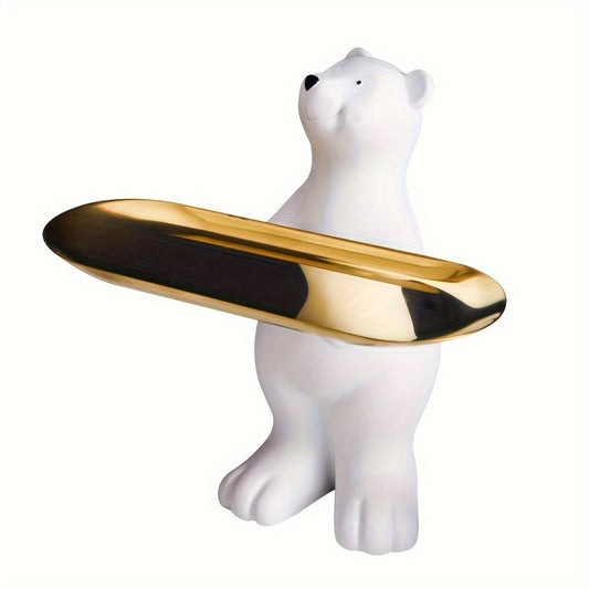 Storage Fruit Plate Resin Polar Bear Floor Ornaments