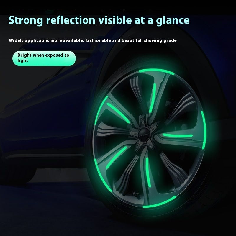 Warning Stickers Rainbow Luminous Decorative Car Sticker Supplies
