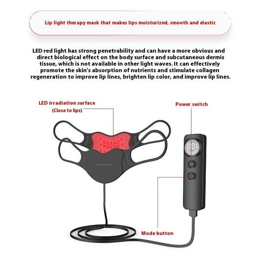 Photon Lip Care Instrument Household Surgical Mask Type Infrared LED Beauty Apparatus