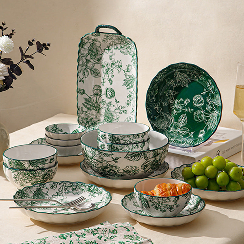 Bowl And Plate Combination Household Ceramic Tableware Suit