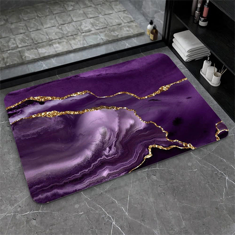 Nordic Light Luxury Marbling Diatom Ooze Absorbent Non-slip Floor Mat Toilet Door Quick-drying Feet