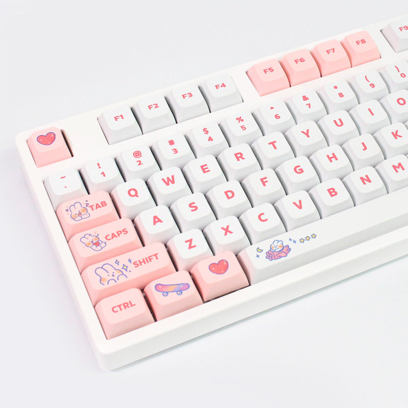 Steam Rabbit Mechanical Keyboard Customized Cute Personality Key Cap