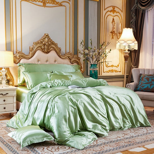 Four-piece Silky Sleep Bare Silk Quilt Cover