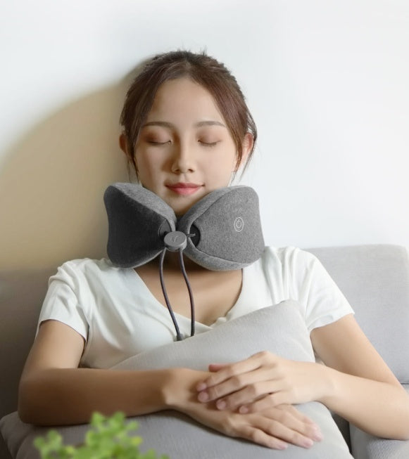 Neck Massage Pillow Relax Neck Muscle Therapy Massager Sleep Pillow for Office Mid Home and Travel